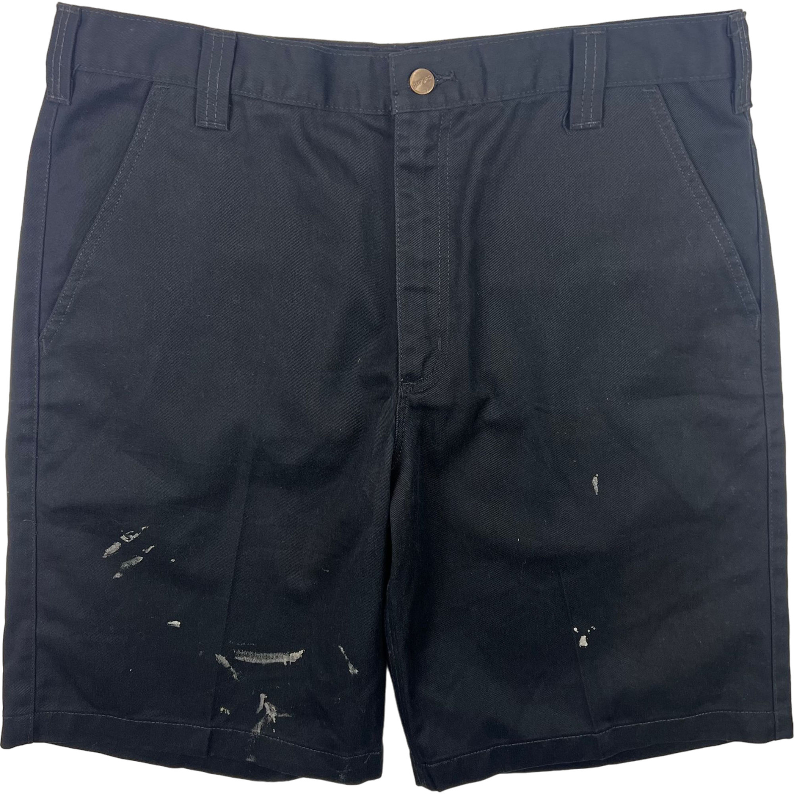 Carhartt Workwear Paint Splattered Shorts Black Size 37 image 2