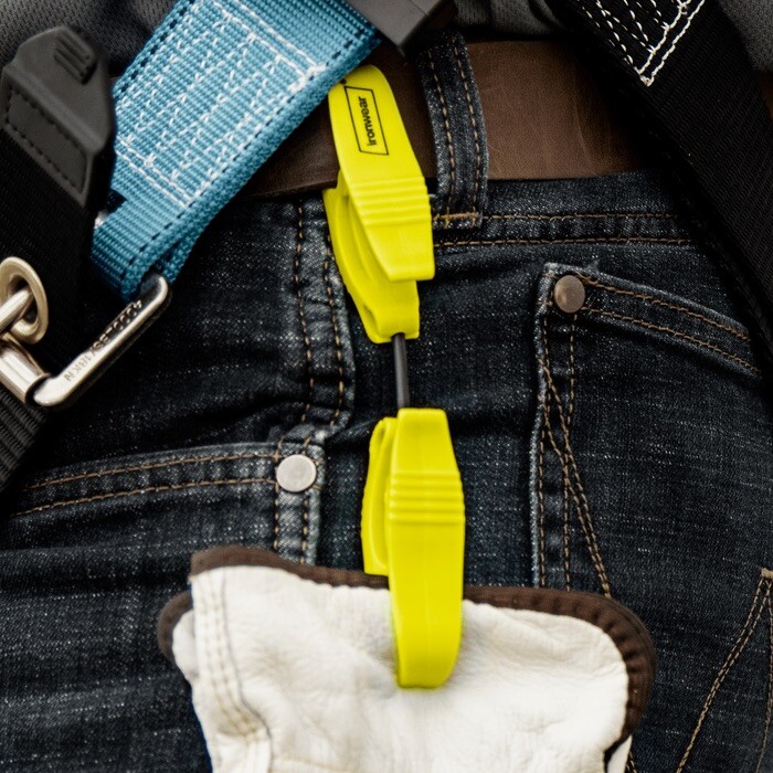 Ironwear Safety Yellow Glove Clips Model 5090-Y