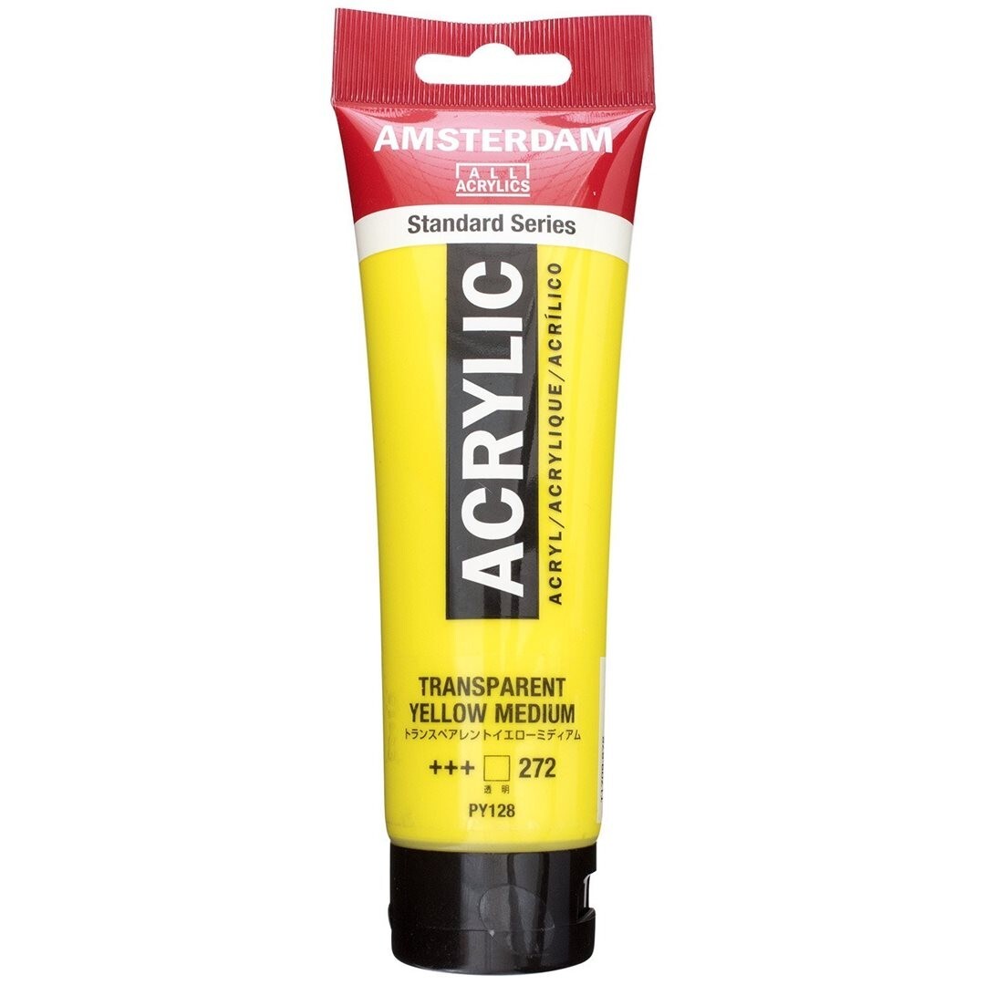 Acrilico  Standard 120 Ml. Giallo Trasparente Medio | Amsterdam