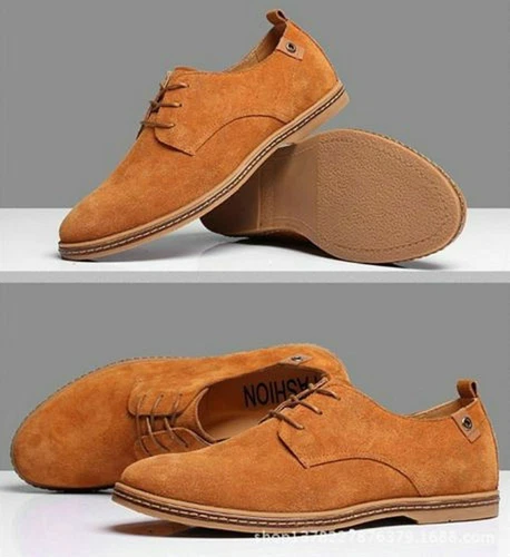 2021 Suede European style leather Shoes Men's oxfords Casual Multi Size Fashion - Picture 17 of 26
