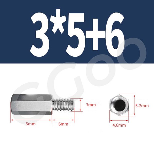 M3 Male-Female 303 Stainless Steel Hex Standoff Screw Spacer Pillar Hex Support - Picture 4 of 26