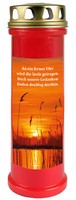 Grabkerze Rot 4-Tage Brenner 100H Grablicht Grableuchte Grablampe Grab Natur
