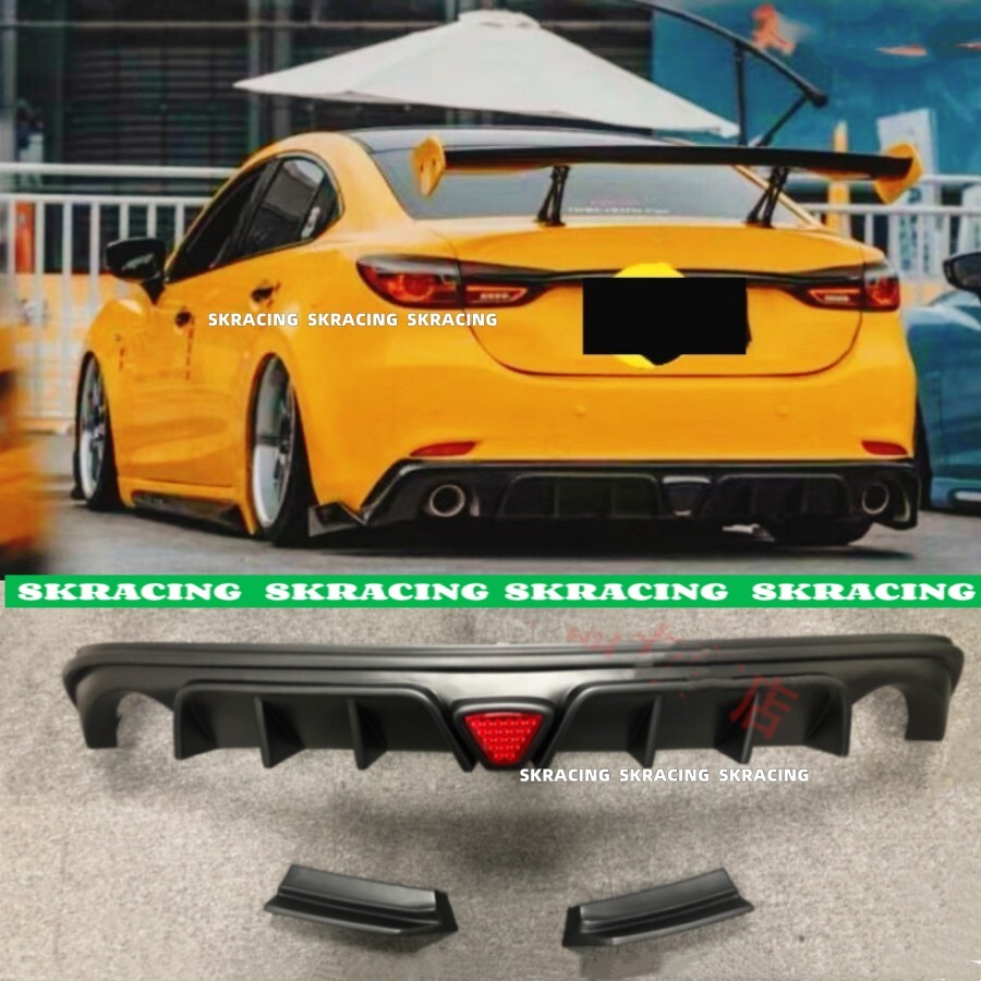 Unpainted Rear Bumper Lip Diffuser Bodykit Fits Mazda 6 Atenza