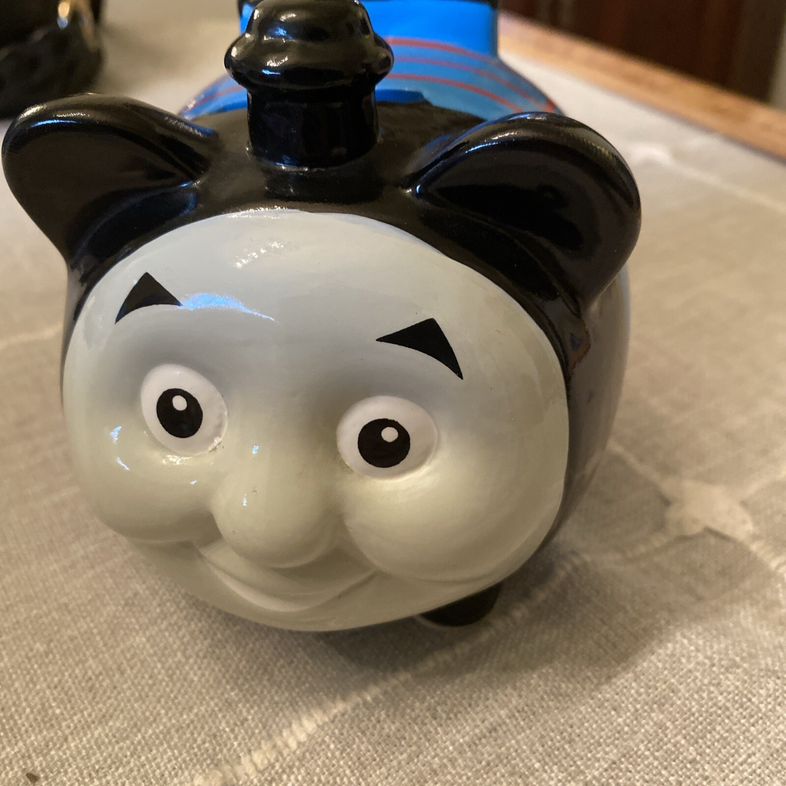 Thomas The Tank Engine Ceramic Piggy Bank With Plug 2014 Train Theme