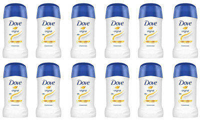 12x Dove Deo Stick Original Anti-Transpirant für 48H Schutz mit 1/4 Pflegecreme