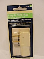 Leviton Easy-To-Wire Plug, White, No. 321
