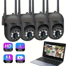 4 X Wireless 5G WiFi Security Camera System Smart Home Audio Night Vision 1080P
