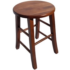 Sgabello Tondo Seduta Massello H 47cm  Noce casa taverna pub ristorante cantina