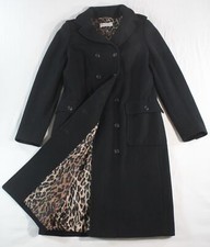 Dolce & Gabbana - $4k Black Wool "leopard-lined" Dress Coat (quiet Luxury!!!) 44