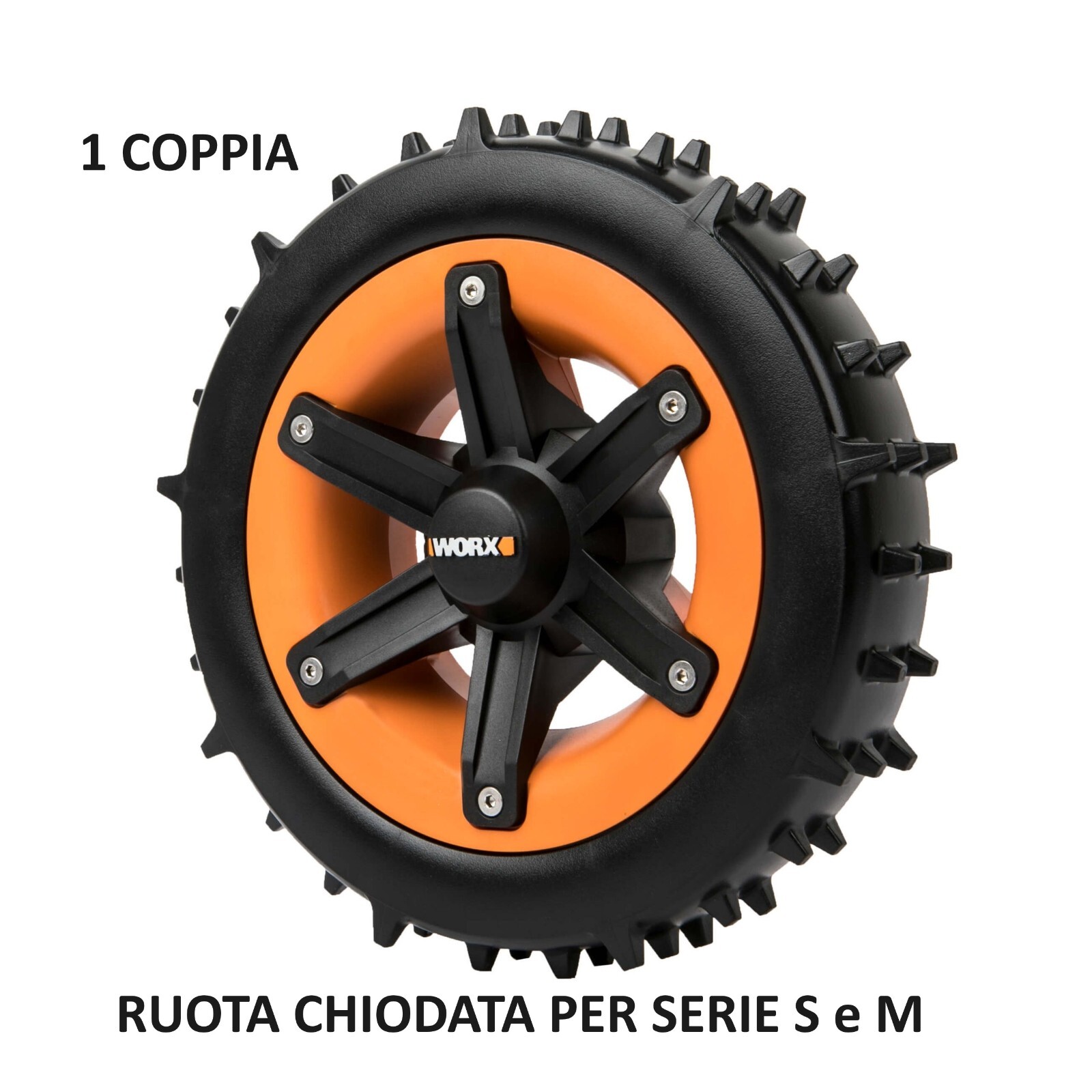 ROBOT GIARDINO WORX LANDROID RUOTE CHIODATE PER WR 130 141 142 143 184 165 167E