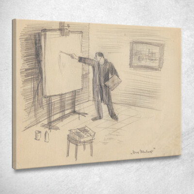 Der Maler Karl Wiener, kwn120 Leinwandbild