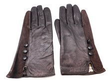  MERONA LADIES BROWN LEATHER  SUEDE WINTER GLOVESACRYLIC KNIT LINING SZE L / XL