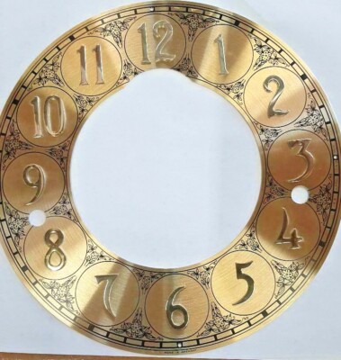 Kieninger Grandmother clock dial chapter ring 204 mm diameter for RSU-KSU-M Mov.