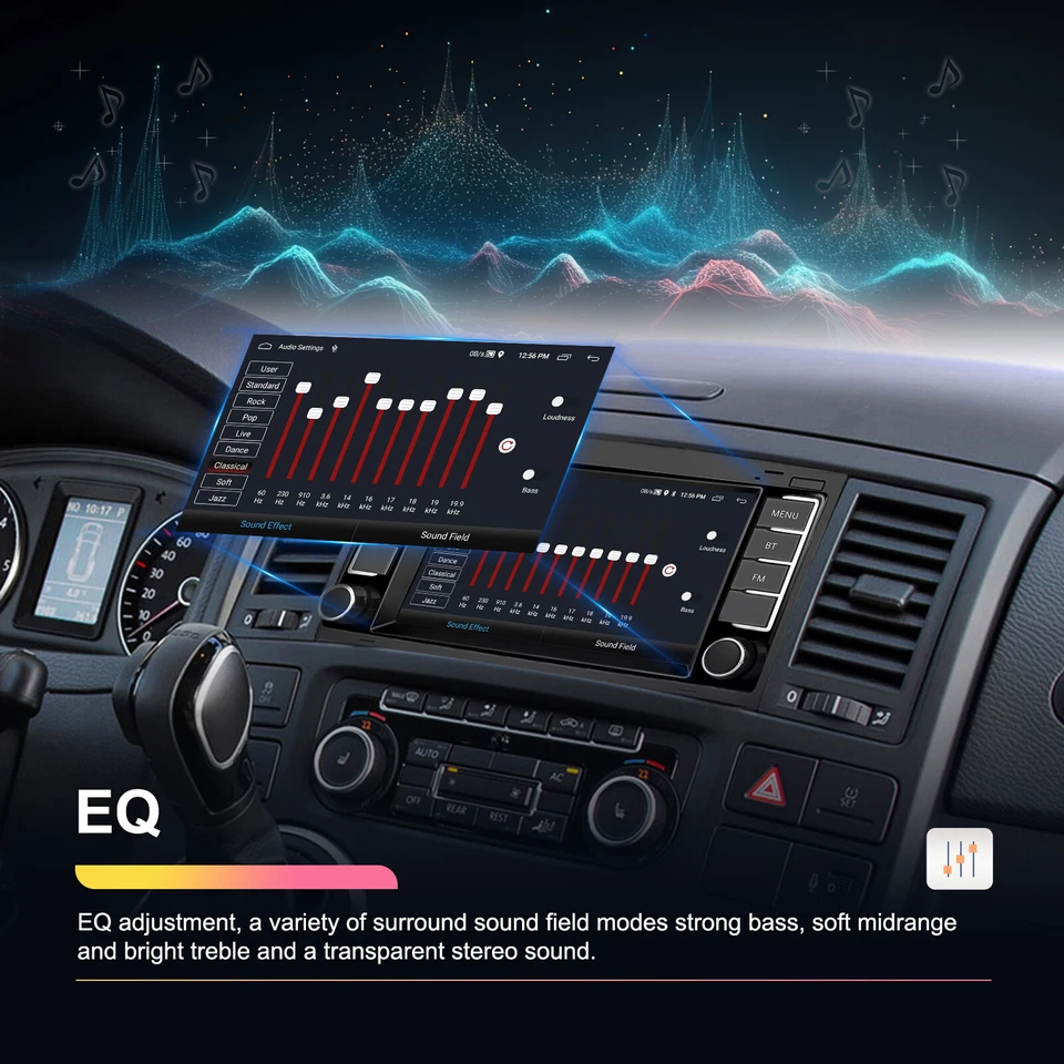 Android 15 Autoradio GPS Navi Für VW T5 Multivan Transporter RDS BT FM WiFi 32GB - Bild 4 von 4