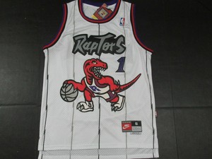 white retro raptors jersey