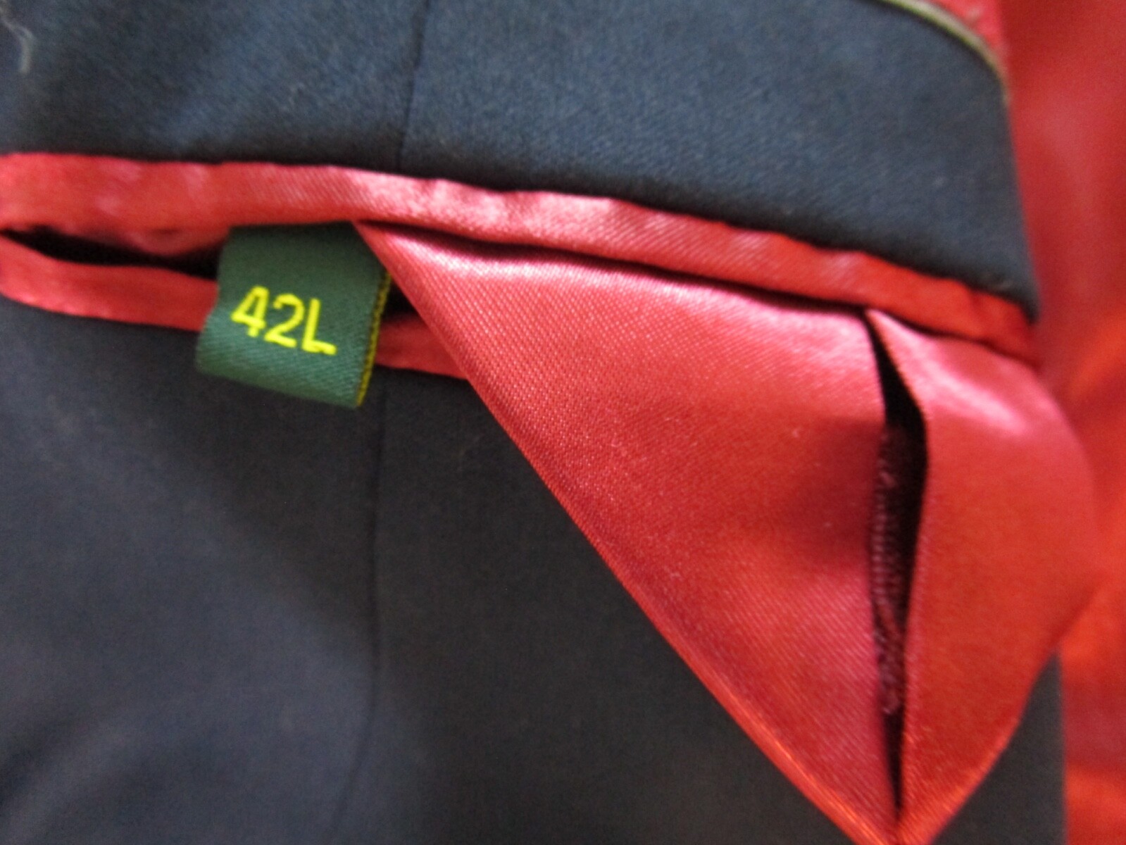 Cooper & Nelson Solid Blue Red Lining Mens Suit B… - image 7