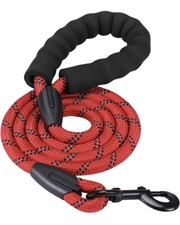 5 FT Strong Dog Leash, Rope Leash with Comfortable Padded Handle