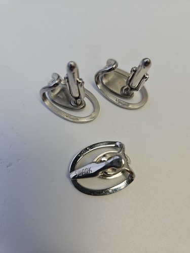 P Monogram Initial Vintage SWANK Cuff Links And Tie Clip RARE - Picture 2 of 6