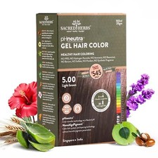 Herbes Sacrées Gel Naturel Bio Couleur Cheveux Longue Durée Marron Clair 180ml