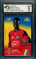 2021 Select RISING STAR DRAFT PICK ROOKIE Mac Andrew Graded CGA 9 183/225