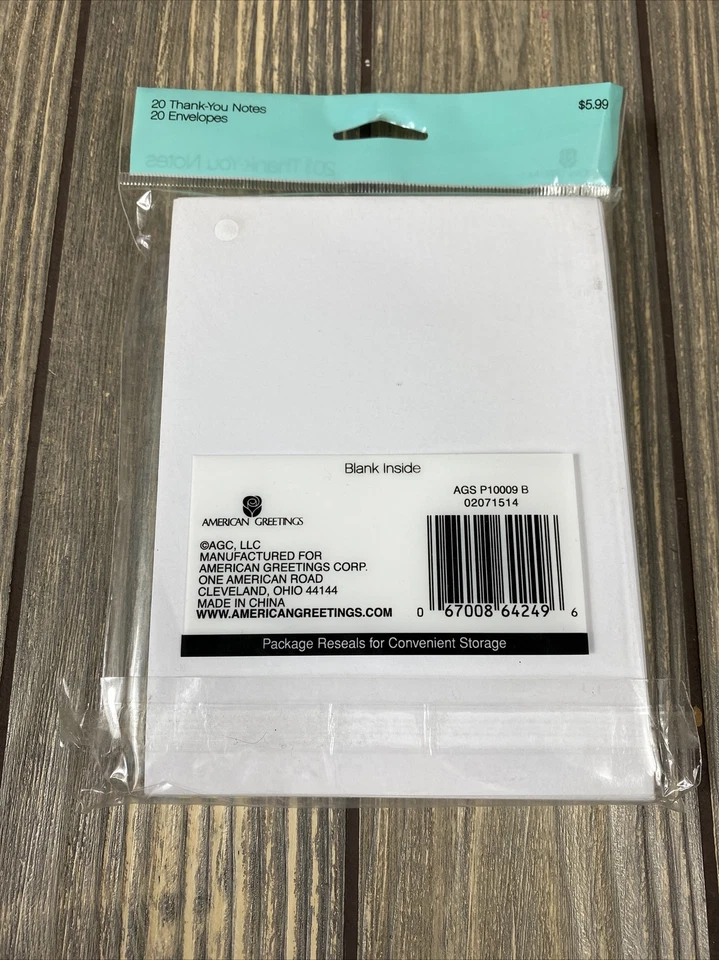 American Greetings Baby Shower 20 tarjetas de agradecimiento mono elefante verde azul Foto 2 de 2