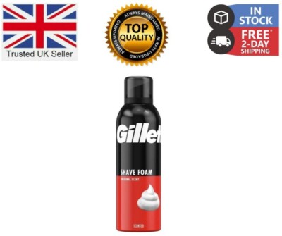 Gillette Rasierschaum für Männer duftend normale empfindliche Haut 200 ml UK kostenloser Versand