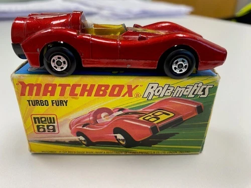 Matchbox Lesney Turbo Fury Rolamatics, New 69, Excellent Condition Car, Box good