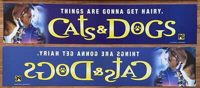   Cats & Dogs (2001) - Double-Sided - Movie Theater Mylar / Poster 5x25