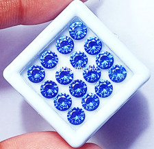 5 MM Natural Blue Ceylon Sapphire 14 Pieces Round Lot Loose Gemstone Certified