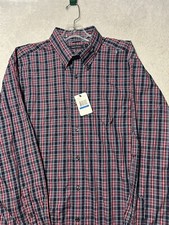 NEW Nautica Men's Plaid Checkered Button Down Shirt Wrinkle Resistant XL
