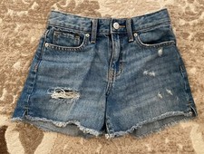 Old Navy High Rise Adjustable Waist Denim Shorts Girls Size 8