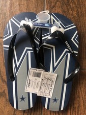 Dallas Cowboys Logo Flip Flop Sandals XLarge Sizes 11-12 New NFL License