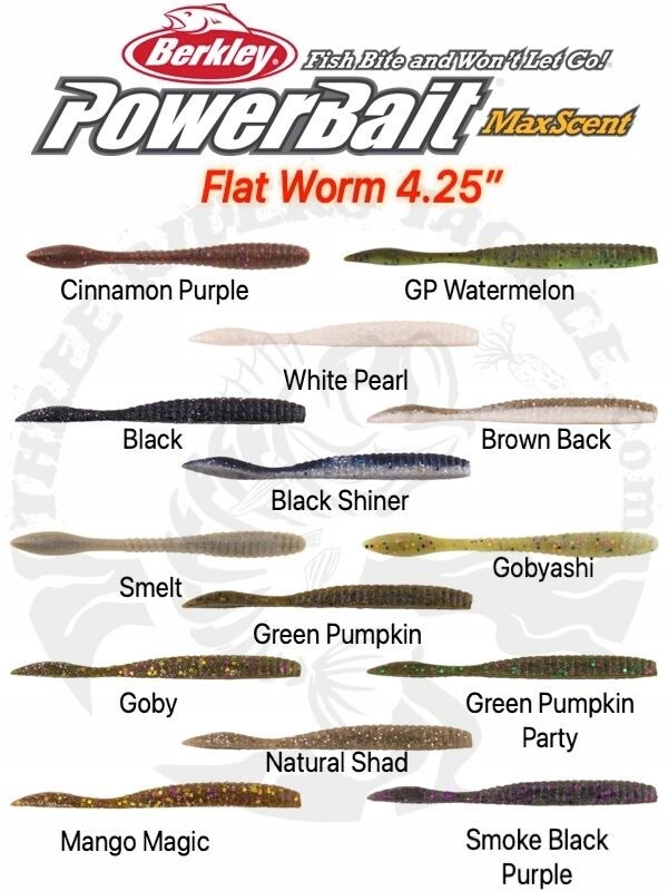 Berkley PB MaxScent FlatWorm Choose Size and Color eBay