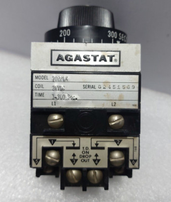 Agastat 70220K Zeitverzögerungsrelais Spule 24VDC Zeit 1-300 Sek