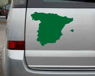 Samunshi Spanien Aufkleber   25 Farben 8 Größen 