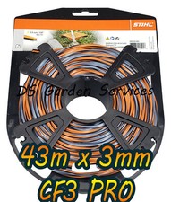 43m of Genuine STIHL 3mm CF3 CRUCIFORM Line Brushcutter Strimmer Trimmer Cord 0.78 per metre