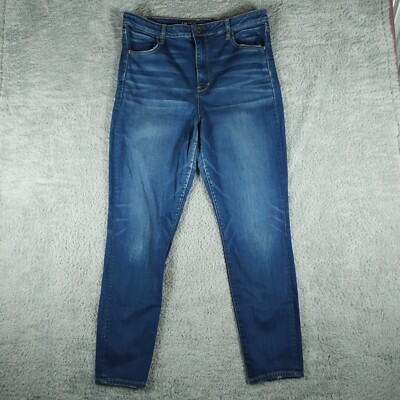 American Eagle Jeans Womens 18 Blue Super High Rise Jegging Stretch 34X29 