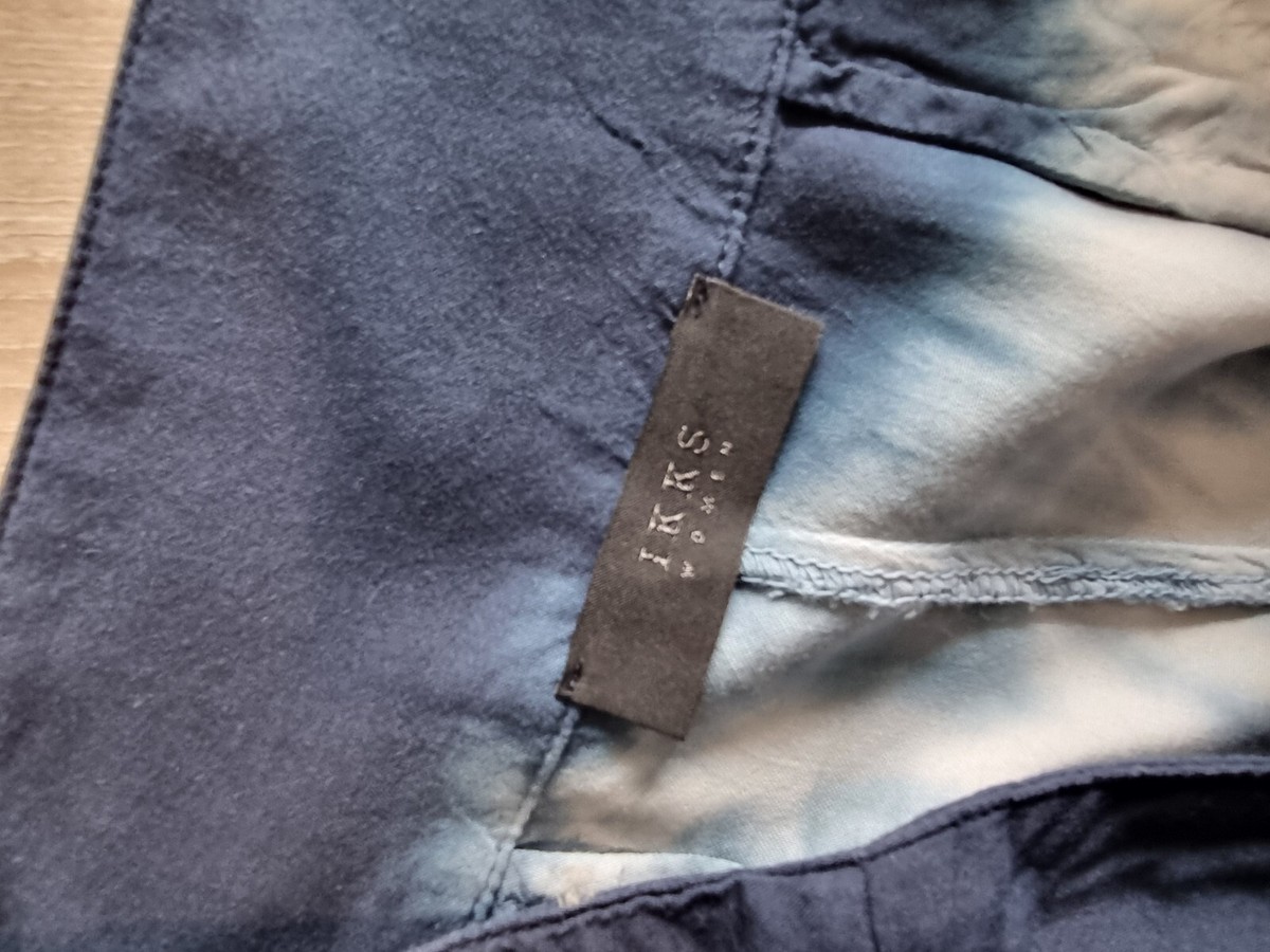 Pantalon Ample IKKS Tie & Dye Bleu Marine, Taille 40 (voir Mesures), Viscose - Occasion TB état