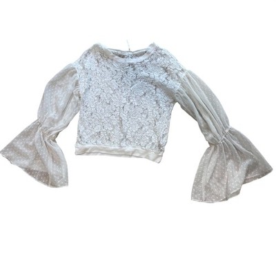 Free People Something Like Love Lace Blouse Women's Size Small Bell Sleeves
