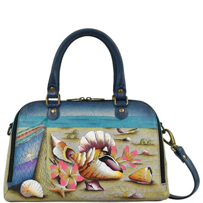 anuschka handbags Sea Shell Hunting Wide Satchel - 8368
