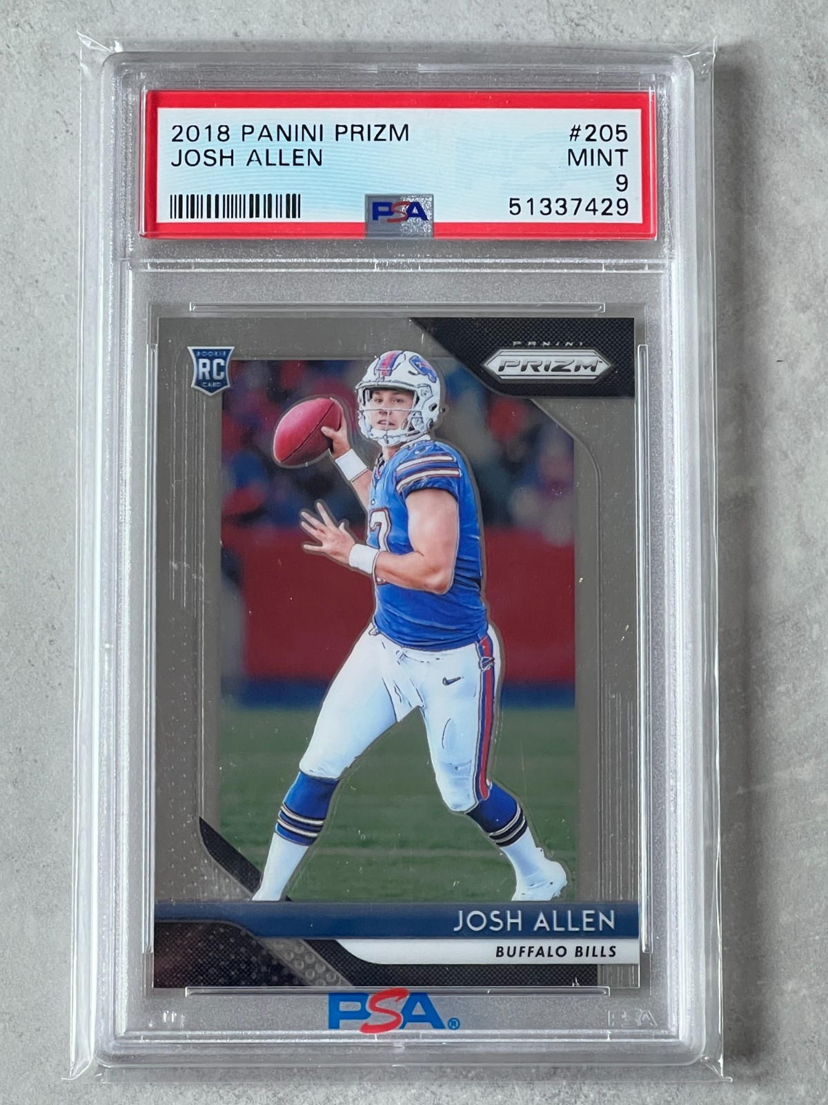 2022 Prizm Josh Allen Rookie RC #205 Buffalo Bills PSA 9 MINT
