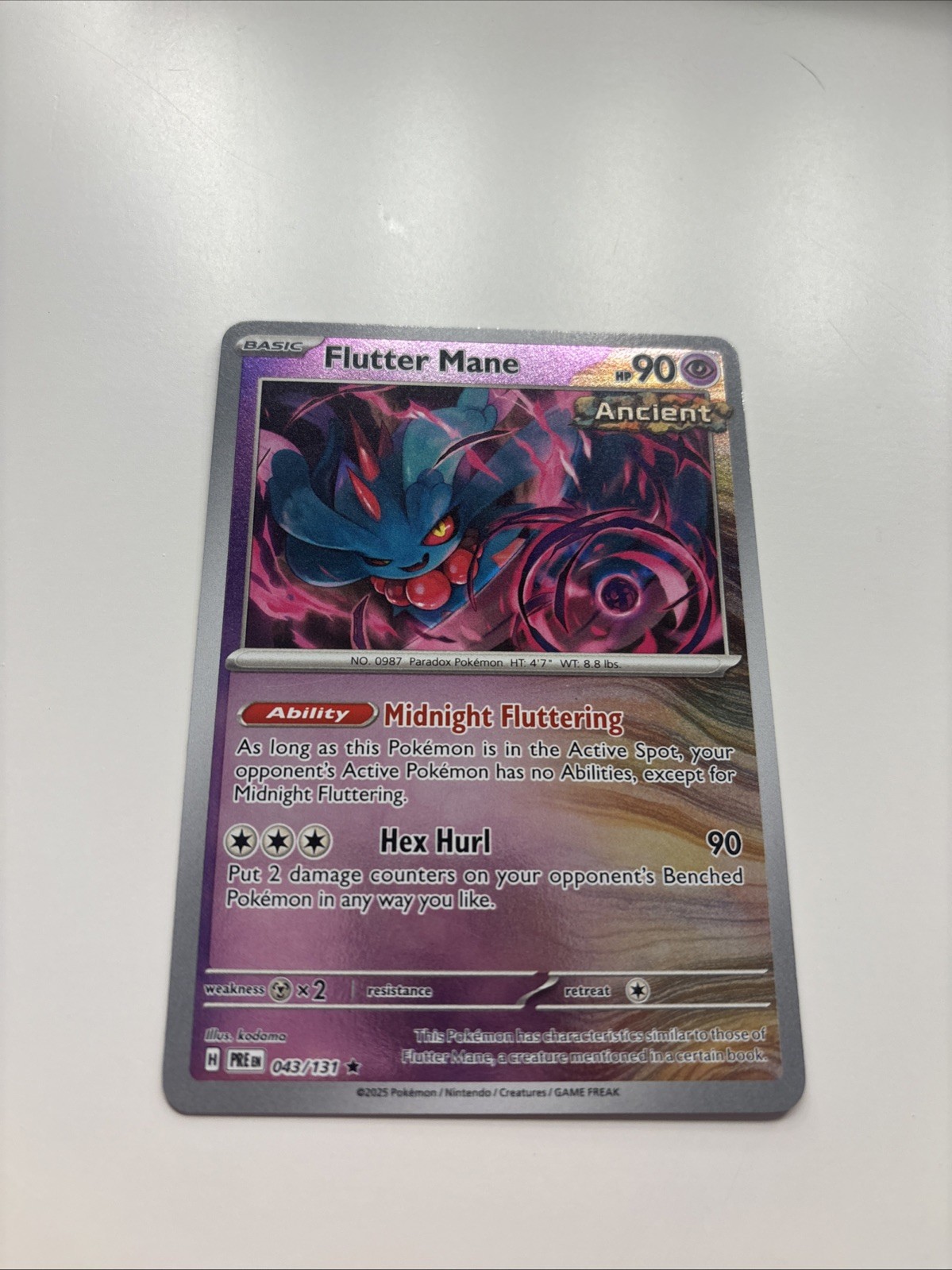 Flutter Mane 043/131 Sv: Prismatic Evolutions Holo