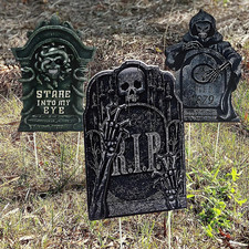 Halloween Tombstone Decorations Gravestone Decor for Graveyard Headstone Yard Si