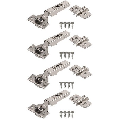 2 PCS Clip Top OTION Hinge Kit Full Overlay 110 Degree Steel Soft Close