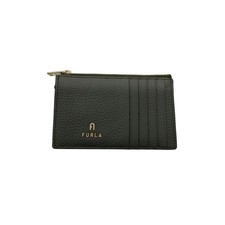 FURLA Card Case KHK Plain Women's