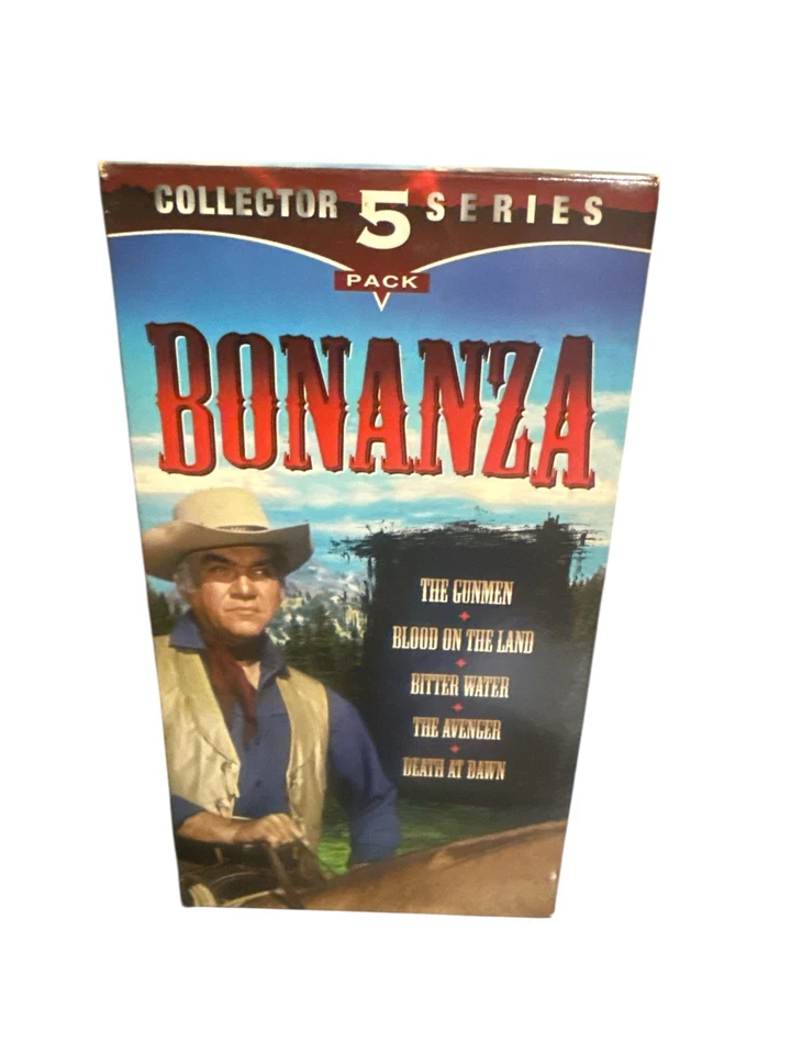 Vintage Bonanza Collector 5 Series pack VHS tapes Blood on the Water the Gunmen - Image 2 of 2