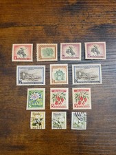 Uganda Various Denomination Used & Unused Vintage Lot of 13 Stamps 1954 and 1969
