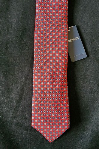 CRAVATTA IN SETA COLLEZIONE CREMIEUX MADE IN ITALY ROSSA - NUOVA CON ETICHETTE - Foto 2 di 5
