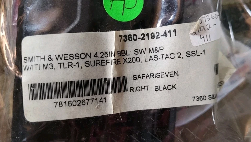Safariland S&W M&P 4.25 英寸枪管右手黑色带轻质 Tlr-1 X200 — 第 2/4 张图片