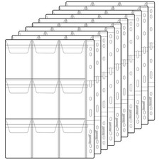 10 Sheets 9 Pocket Coin Collecting Pages Coin Pocket Inserts Collecting Sleeves